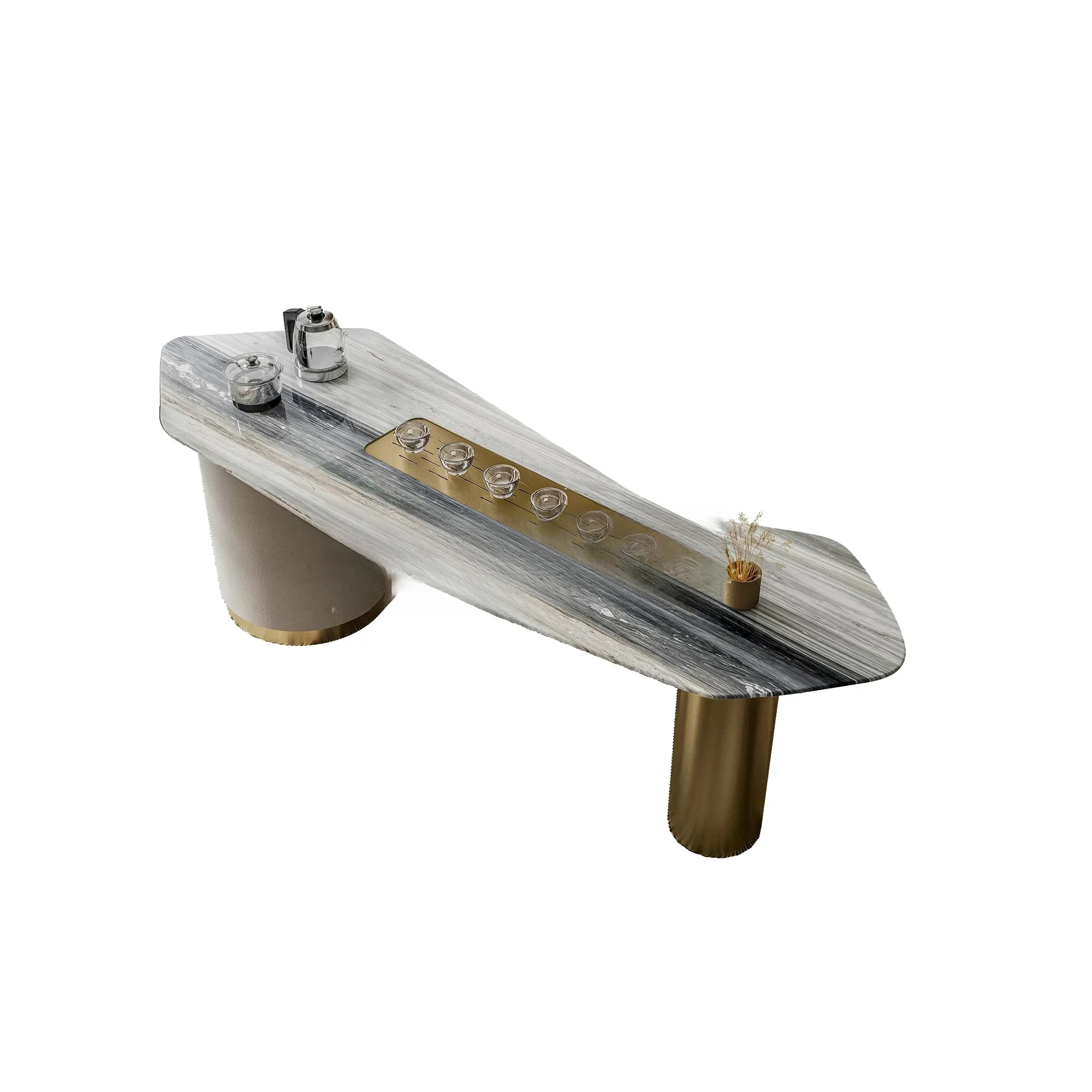 Light luxury natural marble tea table high-end tea table and chair combination
Light luxury natural marble tea table high-end tea table and chair combination