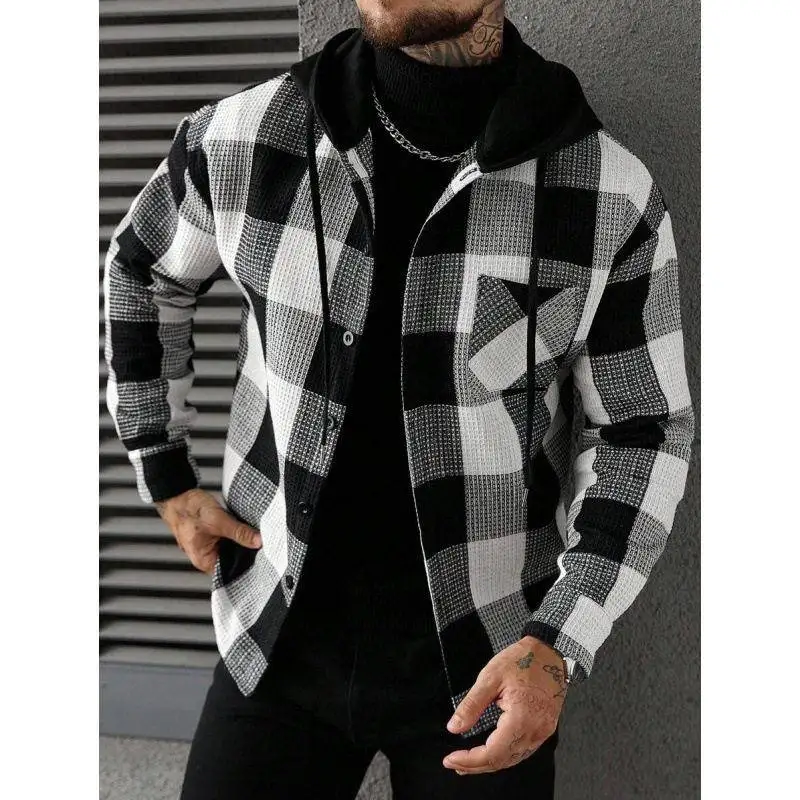 Flannel Plaid Hoodie Men's Ultra Slim Fit Faux Two-Piece PU Leather Velvet Summer Shirt Cuban Collar Three-quarter Sleeve
Flannel Plaid Hoodie Men's Ultra Slim Fit Faux Two-Piece PU Leather Velvet Summer Shirt Cuban Collar Three-quarter Sleeve