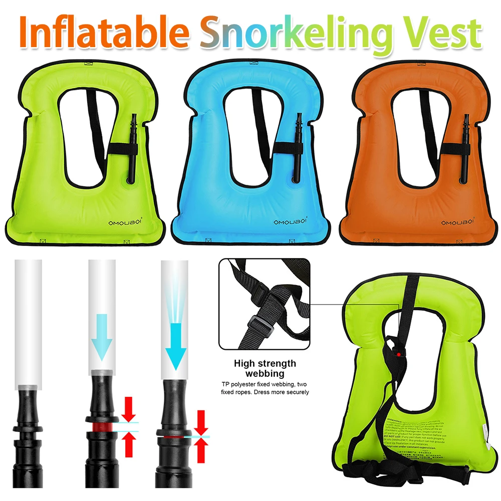 Inflatable Snorkeling Vest Adjustable Swimming Life Vest Floating Life Vest for Snorkeling Swimming Kayaking Boating
Inflatable Snorkeling Vest Adjustable Swimming Life Vest Floating Life Vest for Snorkeling Swimming Kayaking Boating