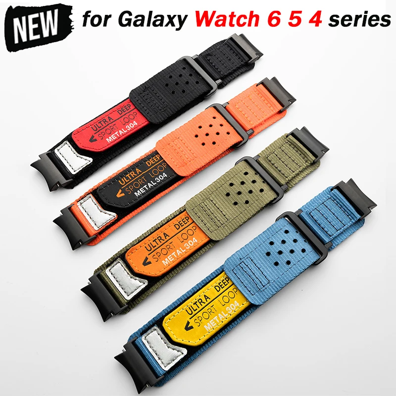 Nylon Strap for Samsung Galaxy Watch 6 5 4 40mm 44mm Band No Gaps Metal Connector Bracelet for Galaxy Watch 6 4Classic 43mm 47mm
Nylon Strap for Samsung Galaxy Watch 6 5 4 40mm 44mm Band No Gaps Metal Connector Bracelet for Galaxy Watch 6 4Classic 43mm 47mm