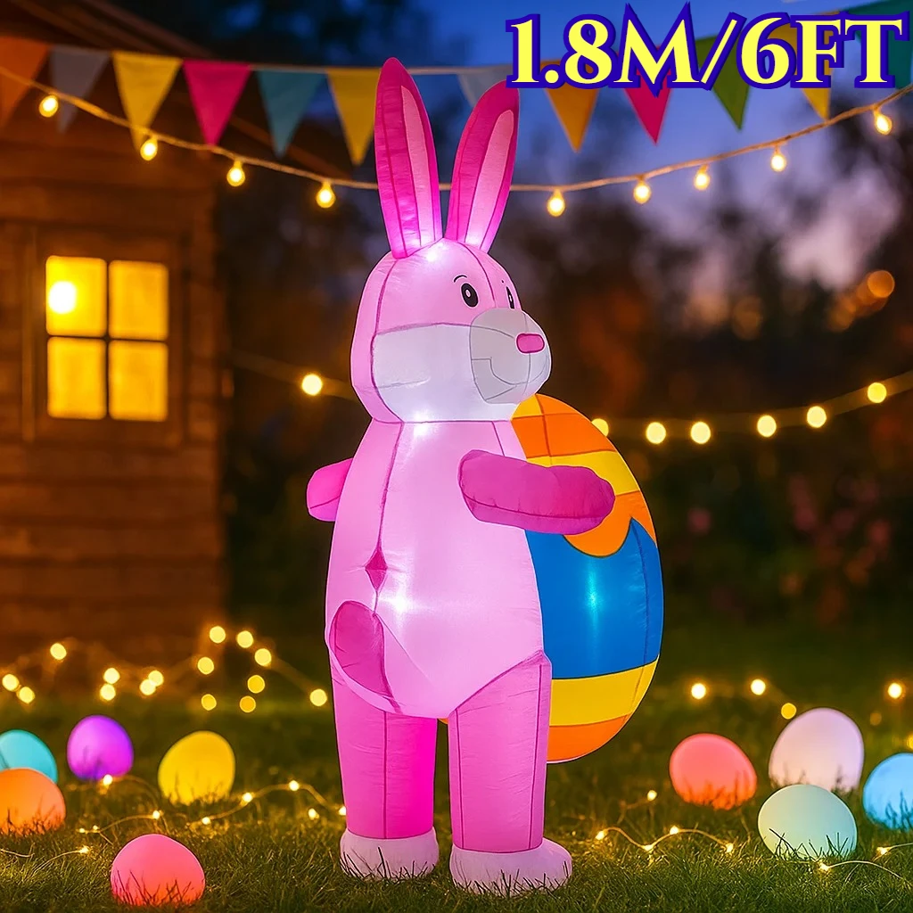 Пасхальные праздничные украшения 1,8 м/6 футов розовый кролик и большое яйцо украшения светодиодные фонари модель уличный декор садовые украшения
Пасхальные праздничные украшения 1,8 м/6 футов розовый кролик и большое яйцо украшения светодиодные фонари модель уличный декор садовые украшения