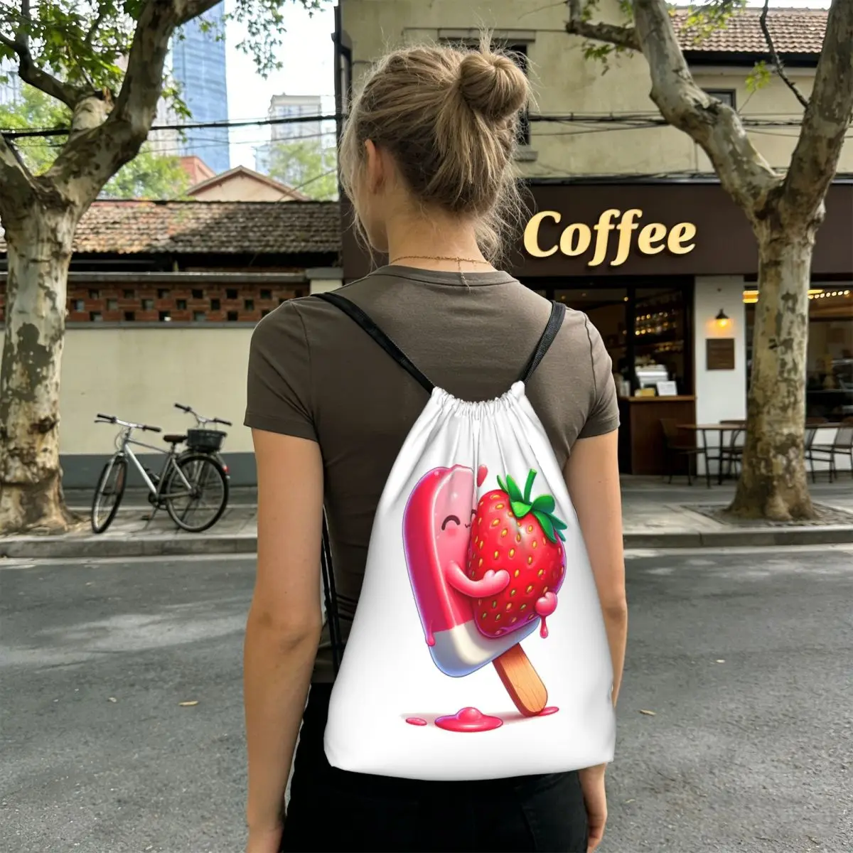 Strawberry Ice Cream Dessert Backpacks Casual Drawstring Bundle Pocket Shoes Bag Book Bags for Travel School
Strawberry Ice Cream Dessert Backpacks Casual Drawstring Bundle Pocket Shoes Bag Book Bags for Travel School