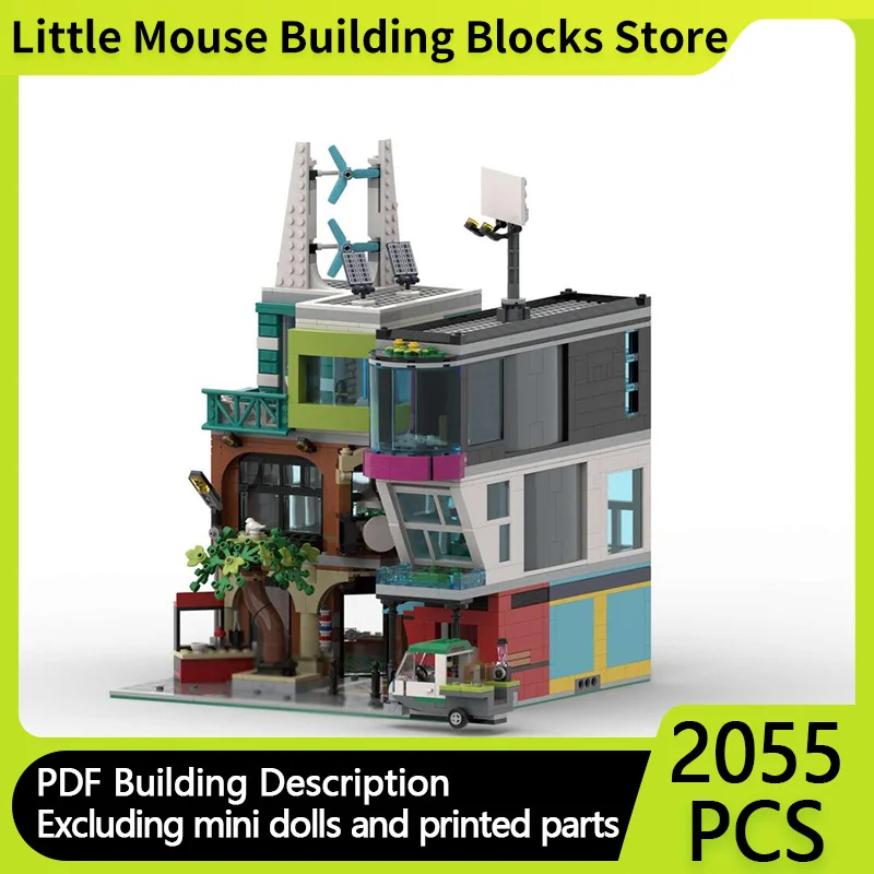 Модель City Street View MOC, строительные кирпичи, городской центр, архитектура, модульная технология, подарки, праздник, сборка, детские игрушки, костюм
Модель City Street View MOC, строительные кирпичи, городской центр, архитектура, модульная технология, подарки, праздник, сборка, детские игрушки, костюм