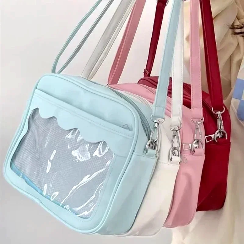 Japanese Harajuku Ita Bag for Women PU Transparent Pocket Itabag High School Girls Uniform JK Crossbody Shoulder Bag Handbags
Japanese Harajuku Ita Bag for Women PU Transparent Pocket Itabag High School Girls Uniform JK Crossbody Shoulder Bag Handbags