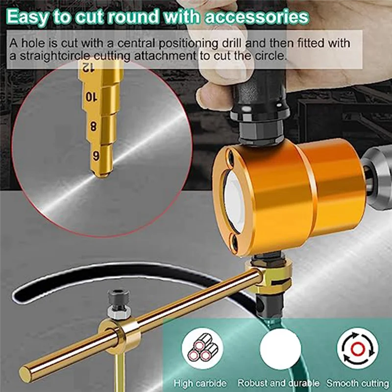 Double Headed Sheet Metal Nibbler Drill Attachment Metal Cutter With Extra Punch For Straight Curve And Circle Cutting
Double Headed Sheet Metal Nibbler Drill Attachment Metal Cutter With Extra Punch For Straight Curve And Circle Cutting