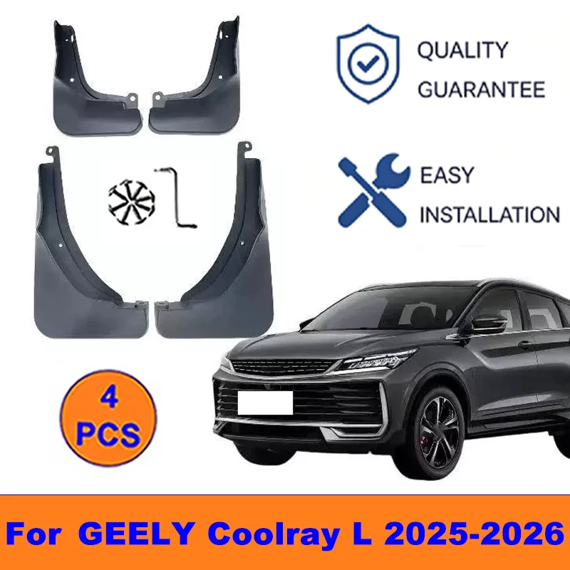 4Pcs Mud Flaps For GEELY Coolray L 2025-2026 - Splash Guards Front&Rear Wheel Fender Mudguards Car Exterior Protection Parts
4Pcs Mud Flaps For GEELY Coolray L 2025-2026 - Splash Guards Front&Rear Wheel Fender Mudguards Car Exterior Protection Parts