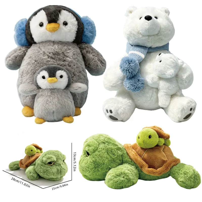 1Pc 28cm Kawaii Polar Bear Sea Turtle Penguin Plush Toys Cute Mother and Child Marine Animals Pillow Children Birthday Gift
1Pc 28cm Kawaii Polar Bear Sea Turtle Penguin Plush Toys Cute Mother and Child Marine Animals Pillow Children Birthday Gift