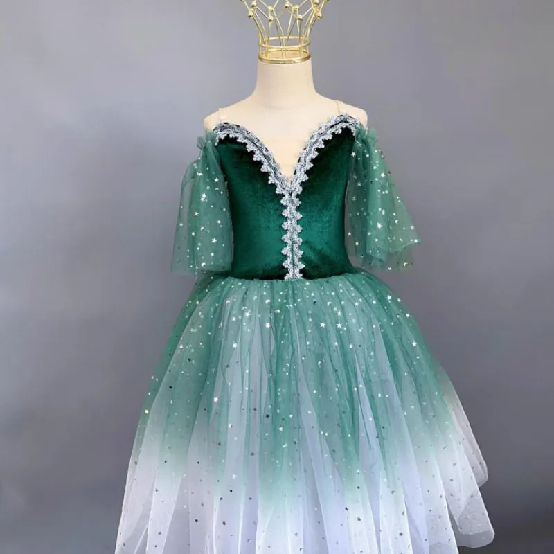 Girls Ballroom Sequined Tutus dress Children Romantic Ballet Dancing Costumes Kids Toddler Long Ballet dance Dress Clothing
Girls Ballroom Sequined Tutus dress Children Romantic Ballet Dancing Costumes Kids Toddler Long Ballet dance Dress Clothing