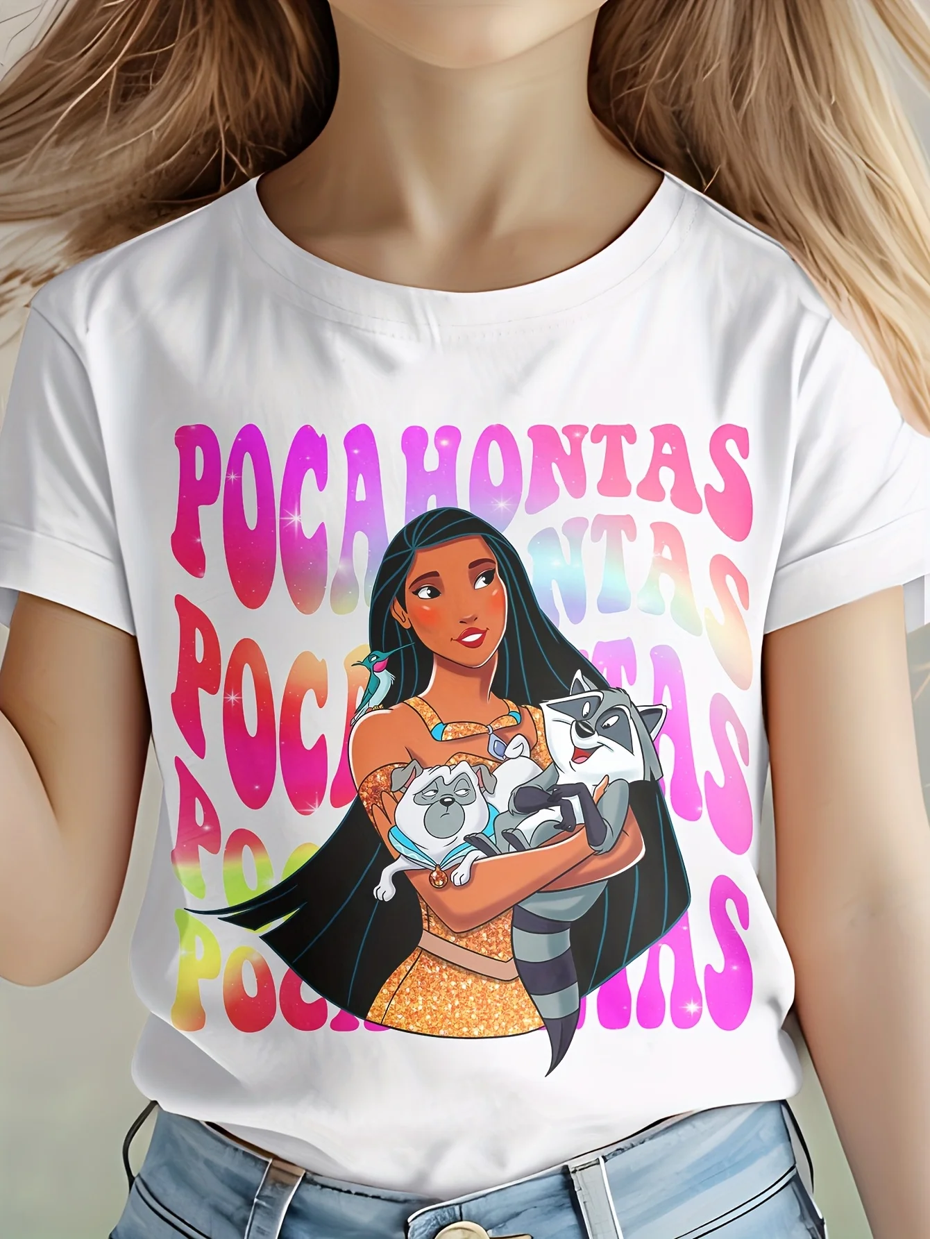 Pocahontas T-Shirt for Girls Cotton Short Sleeve Children T-shirts Cute Cartoon Disney Tops Baby T-shirt Summer Kids Clothes
Pocahontas T-Shirt for Girls Cotton Short Sleeve Children T-shirts Cute Cartoon Disney Tops Baby T-shirt Summer Kids Clothes