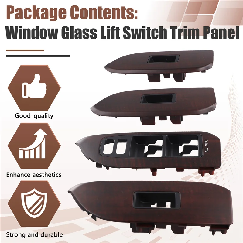 Stable-4Pcs/Set Power Window Glass Lift Switch Panel Trim For Toyota Land Cruiser Prado LC150 10-13 74231-60670 74271-60280 LHD
Stable-4Pcs/Set Power Window Glass Lift Switch Panel Trim For Toyota Land Cruiser Prado LC150 10-13 74231-60670 74271-60280 LHD