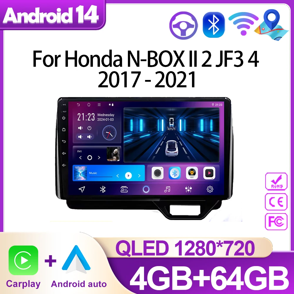 Для Toyota для Honda N-BOX II 2 JF3 4 2017 плеер Android 14 радио головное устройство навигация Мультимедиа стерео BT Carplay No 2din DVD
Для Toyota для Honda N-BOX II 2 JF3 4 2017 плеер Android 14 радио головное устройство навигация Мультимедиа стерео BT Carplay No 2din DVD
