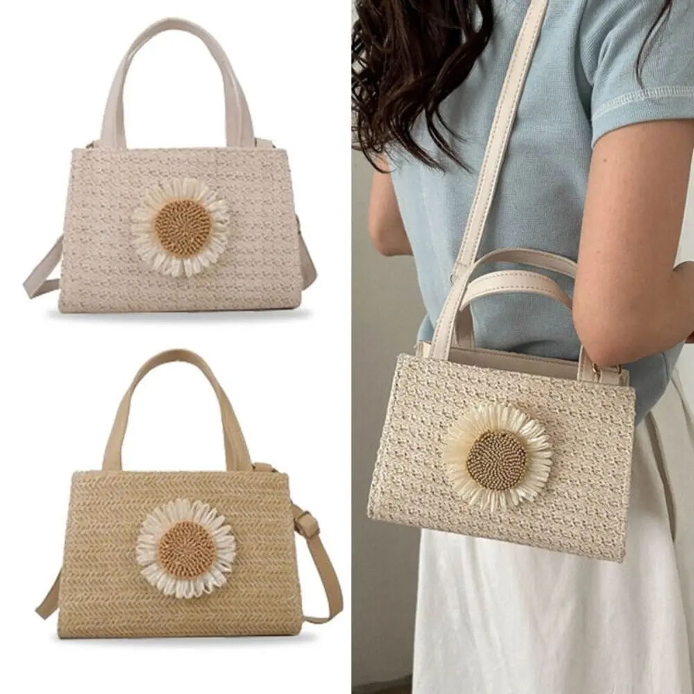 Hand-woven Women Shoulder Bag Fashion Straw Large Capacity Sunflower Handbag Splicing Braided Adjustable Beach Crossbody Bag
Hand-woven Women Shoulder Bag Fashion Straw Large Capacity Sunflower Handbag Splicing Braided Adjustable Beach Crossbody Bag