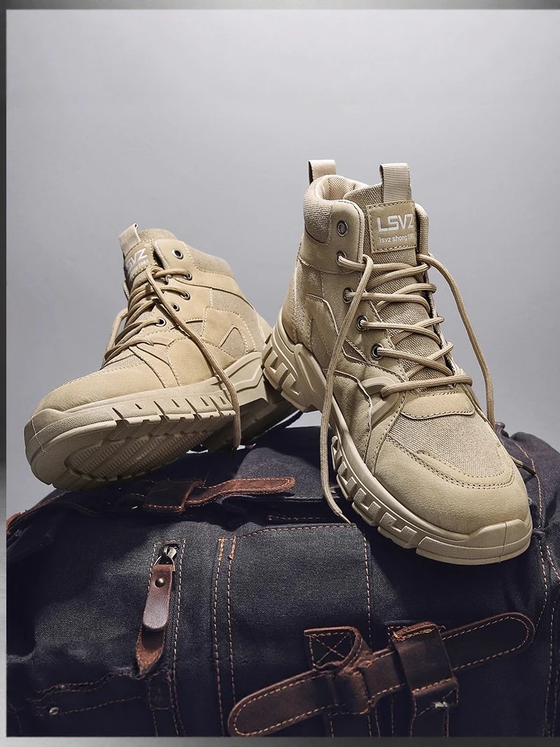 Men's Boots High Top Winter Desert Sports Outdoor Work Boots Retro British Style mid Top Waterproof PU Lined Shoes
Men's Boots High Top Winter Desert Sports Outdoor Work Boots Retro British Style mid Top Waterproof PU Lined Shoes