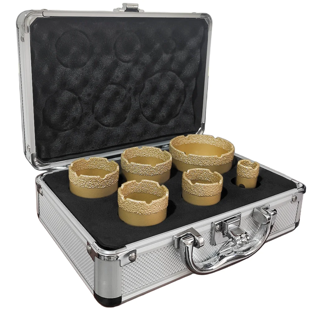 6/7Pcs Diamond Dry Drill Bits Set M14 Thread Brazed Diamond Drilling Core Bits Tile Ceramic Marble Granite Porcelain Hole Saw
6/7Pcs Diamond Dry Drill Bits Set M14 Thread Brazed Diamond Drilling Core Bits Tile Ceramic Marble Granite Porcelain Hole Saw