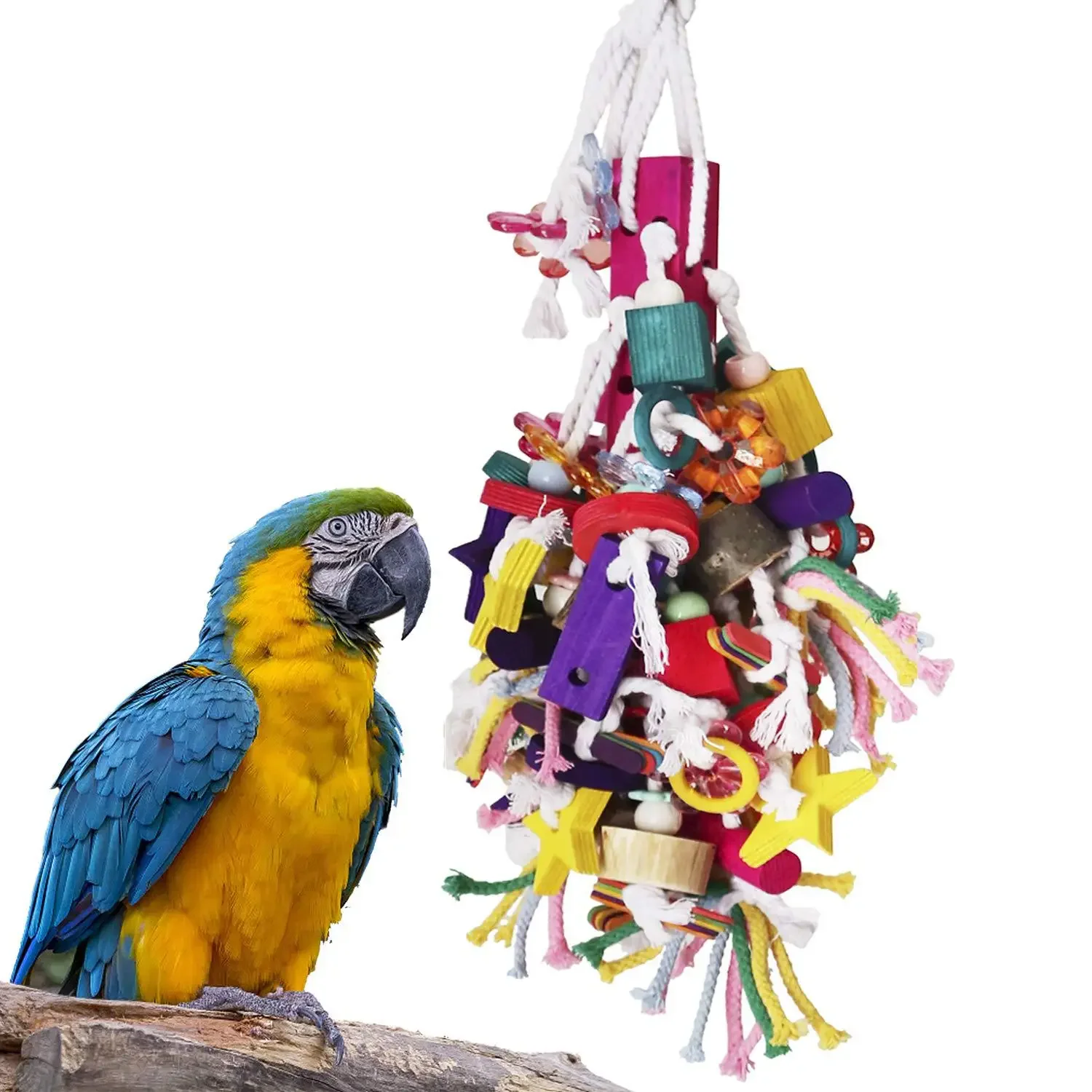 Parrot Biting Toy Bird Toy Large Parrot Cotton Rope Colorful Building Block Large String Color Random Matching
Parrot Biting Toy Bird Toy Large Parrot Cotton Rope Colorful Building Block Large String Color Random Matching