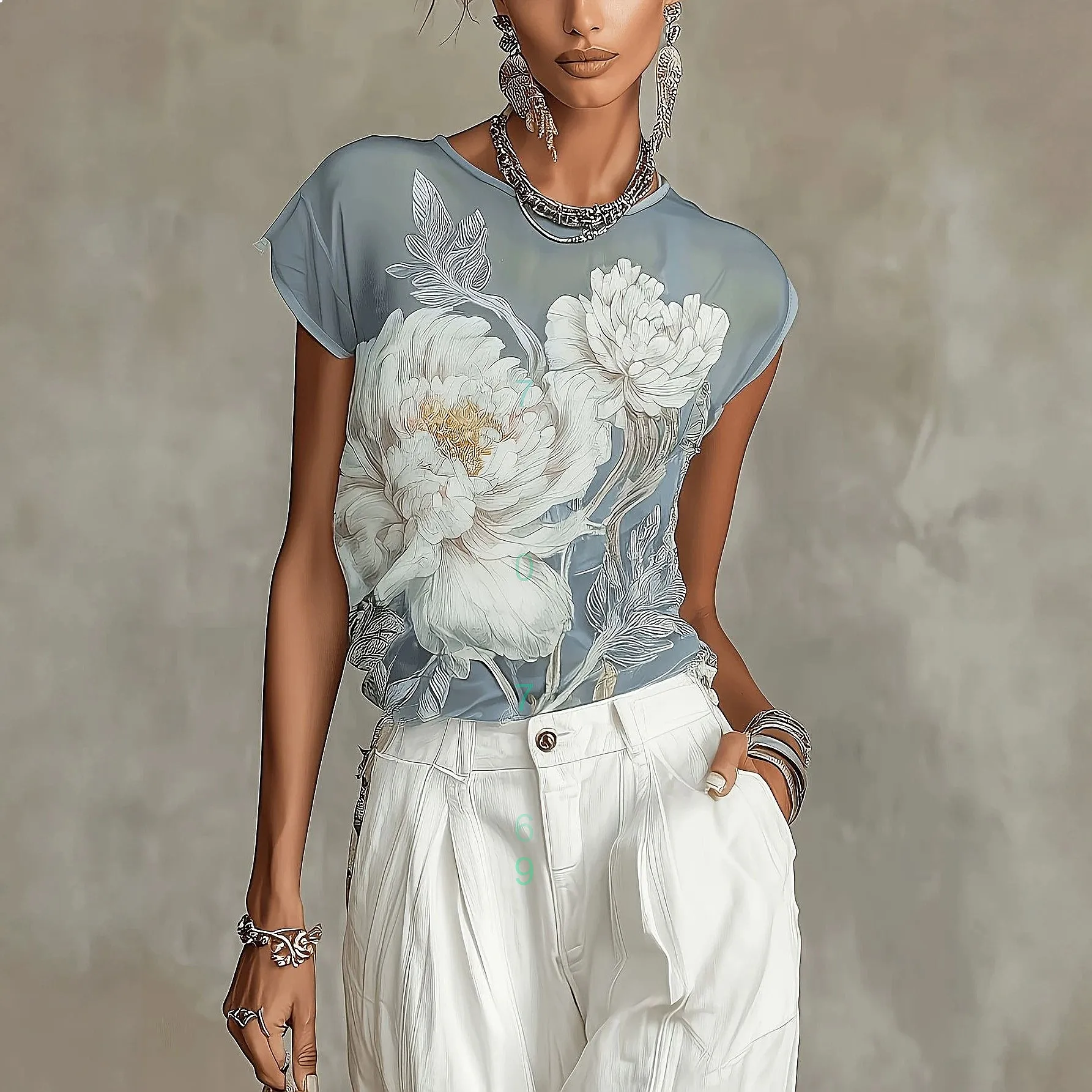 Summer Floral Print Short Sleeve Tee Tops Blouse Street Style T Shirts
Summer Floral Print Short Sleeve Tee Tops Blouse Street Style T Shirts