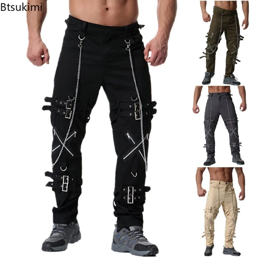 2025 Personality Men's Clothing Fashion Hip Hop Joggers Pants Punk Rock Cargo Pants Trend Streetwear Men Vintage Casual Trousers
2025 Personality Men's Clothing Fashion Hip Hop Joggers Pants Punk Rock Cargo Pants Trend Streetwear Men Vintage Casual Trousers