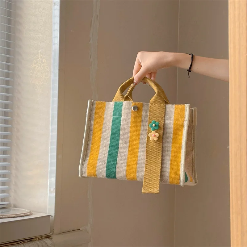 Rainbow Stripe Cotton Linen Canvas Bag Women Waterproof 2024 New Single Shoulder Crossbody Tote Large Bag Portable Commuting
Rainbow Stripe Cotton Linen Canvas Bag Women Waterproof 2024 New Single Shoulder Crossbody Tote Large Bag Portable Commuting