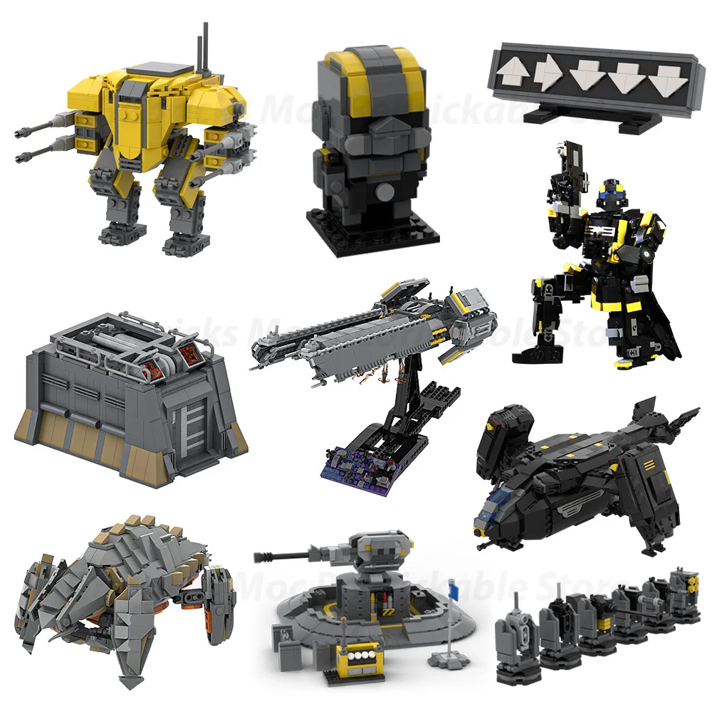 MOC Helldivers 2 Super Destroyer Bricks Model B-01 Emancipator Exosuit Building Blocks Pelican-1 SEAF Artillery Toy Gift
MOC Helldivers 2 Super Destroyer Bricks Model B-01 Emancipator Exosuit Building Blocks Pelican-1 SEAF Artillery Toy Gift