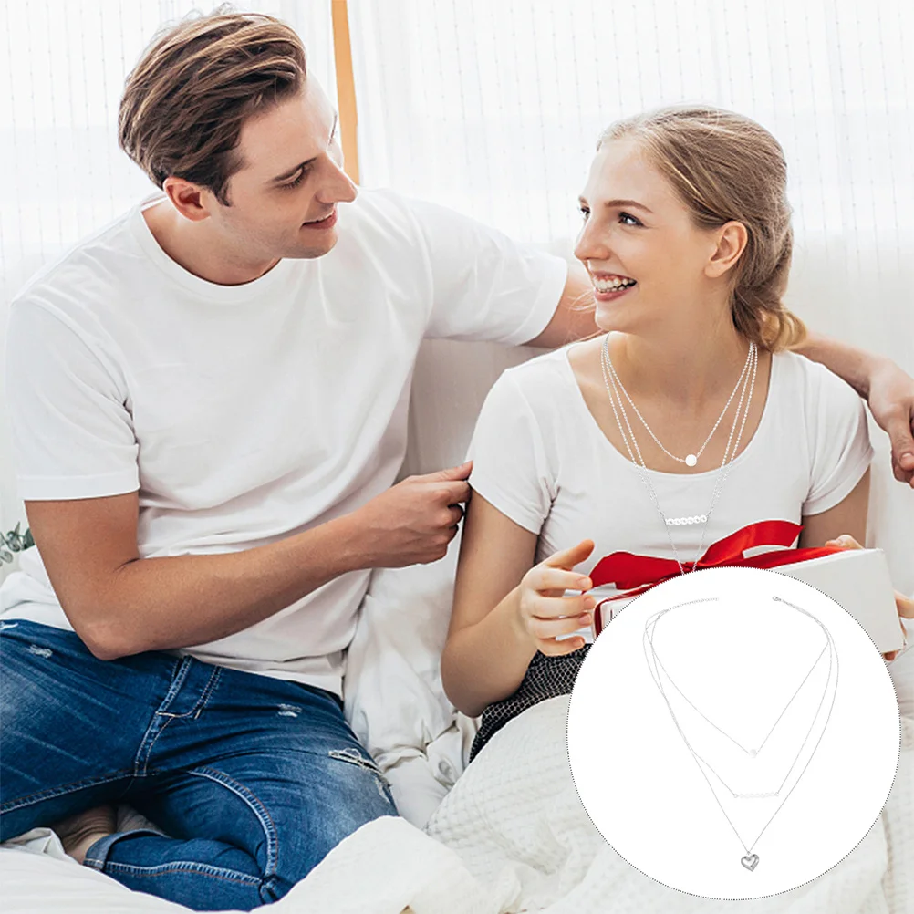 2pcs Stainless Steel Heart Bead Necklace Multilayer Pendant Dainty Layered Chain Jewelry For Women Trendy Everyday Wear Party
2pcs Stainless Steel Heart Bead Necklace Multilayer Pendant Dainty Layered Chain Jewelry For Women Trendy Everyday Wear Party