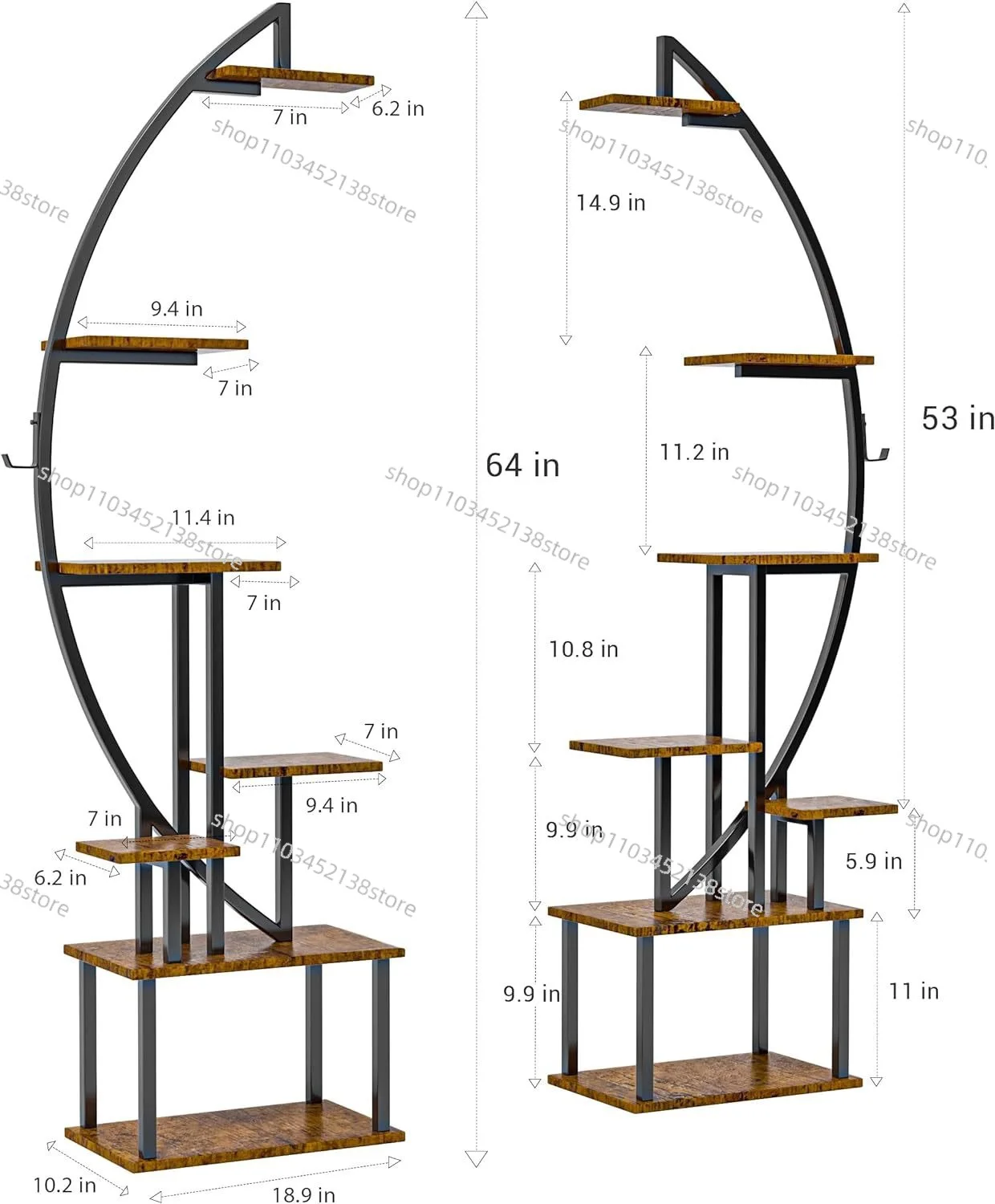 Dimmable LED Growth Light and Shelf Plant Support
Dimmable LED Growth Light and Shelf Plant Support