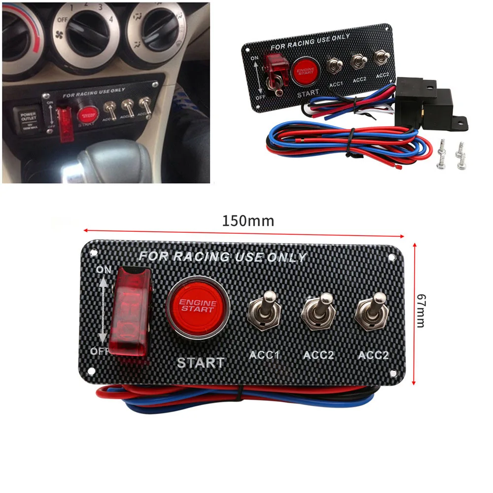 Car Triple Modified Combination Switch Carbon Fiber Panel Switch Rocker Ignition One-button Start Car Universal Switch Car Mods 
Car Triple Modified Combination Switch Carbon Fiber Panel Switch Rocker Ignition One-button Start Car Universal Switch Car Mods