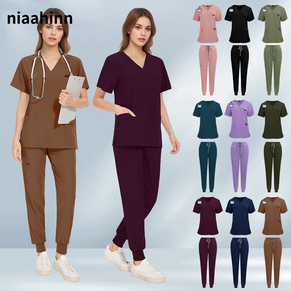 Surgical Uniforms Women Nursing Accessories Sets Hospital Tops Jogger Pant Scrub Clinical Medical Uniform Beauty Salon Work Suit
Surgical Uniforms Women Nursing Accessories Sets Hospital Tops Jogger Pant Scrub Clinical Medical Uniform Beauty Salon Work Suit