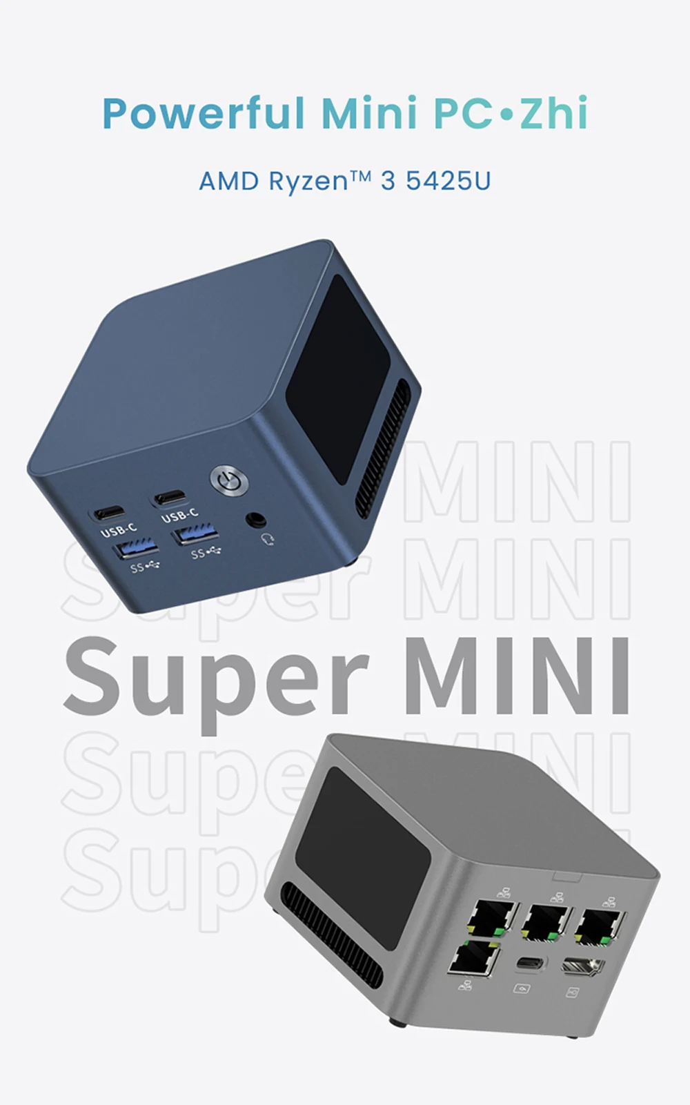Super Mini PC AMD Rayen 5425U 4*LAN Soft Router Firewall HD 2*Type-C Office/Home Desktop Computer Windows11 2*USB3.0 8G LPDDR4
Super Mini PC AMD Rayen 5425U 4*LAN Soft Router Firewall HD 2*Type-C Office/Home Desktop Computer Windows11 2*USB3.0 8G LPDDR4