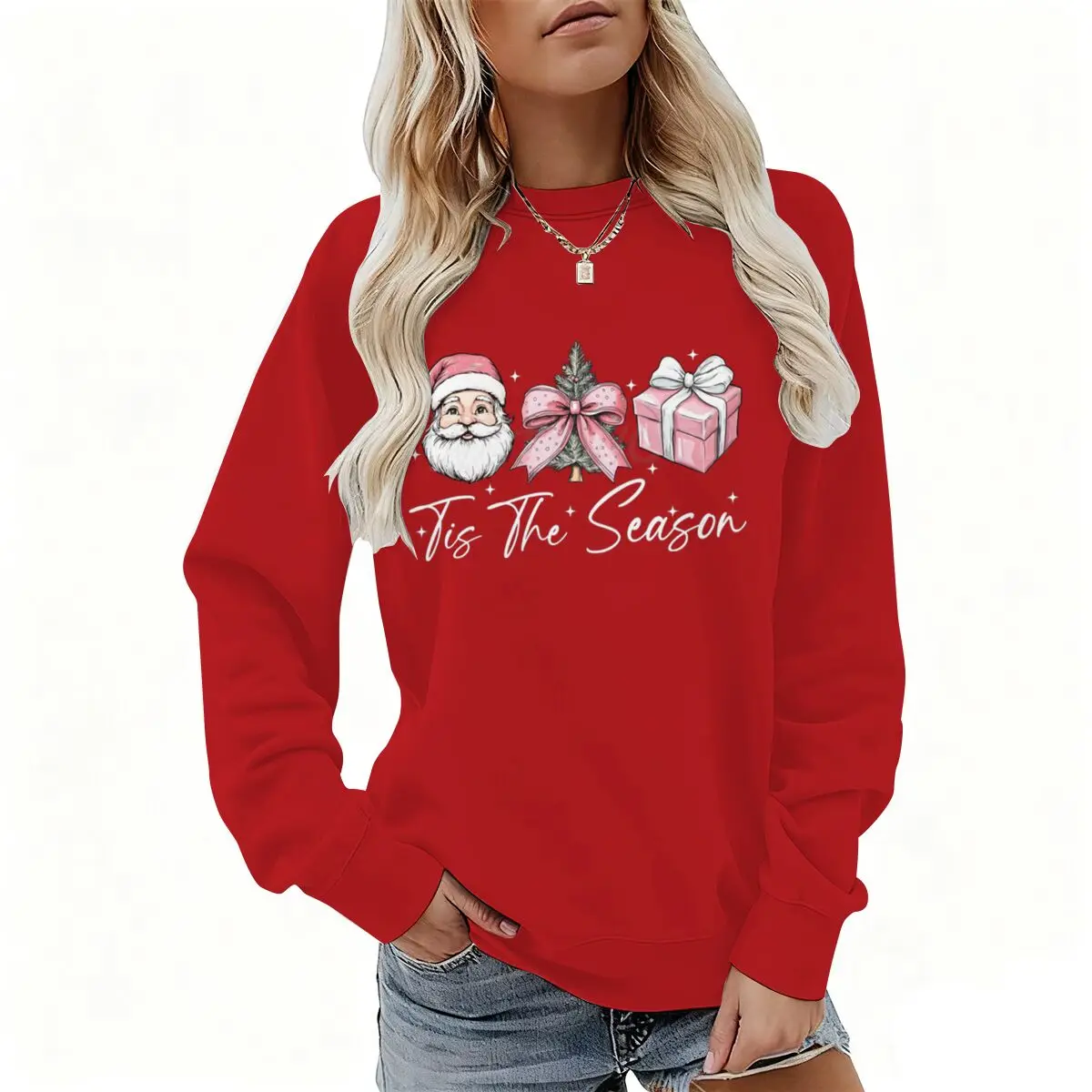 Рождественский свитшот Tis The Season для женщин, осенне-зимние повседневные женские рождественские пуловеры с круглым вырезом и длинными рукавами, топы
Рождественский свитшот Tis The Season для женщин, осенне-зимние повседневные женские рождественские пуловеры с круглым вырезом и длинными рукавами, топы