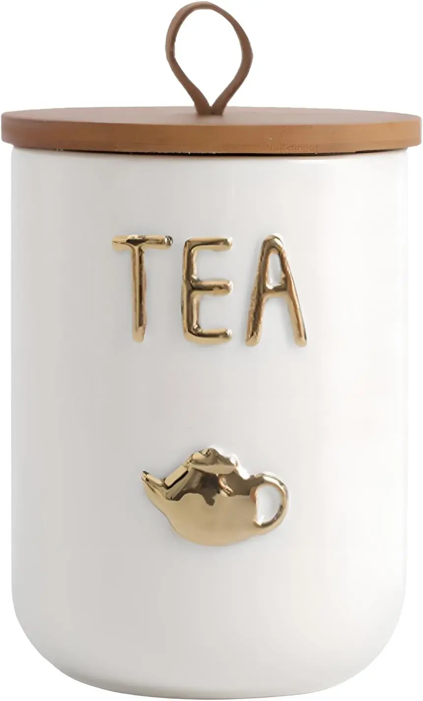 Ceramics Tea Canisters with Airtight Seal Lid, Simple Style Loose Leaf Tea Storage Containers for Kitchen Countertop, White T
Ceramics Tea Canisters with Airtight Seal Lid, Simple Style Loose Leaf Tea Storage Containers for Kitchen Countertop, White T