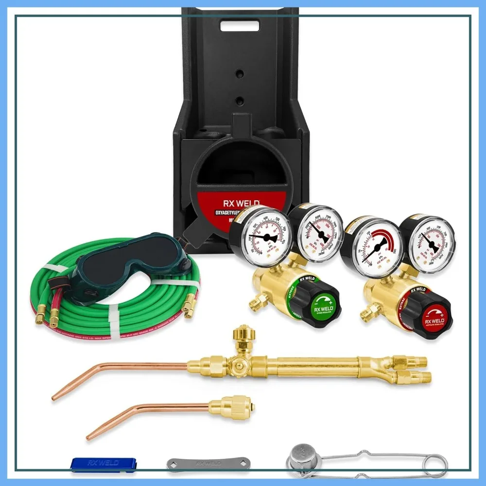Oxy-Fuel Welding and Cutting Torch Kit - Light Duty HVAC Brazing Set with Check Valves & Tote
Oxy-Fuel Welding and Cutting Torch Kit - Light Duty HVAC Brazing Set with Check Valves & Tote