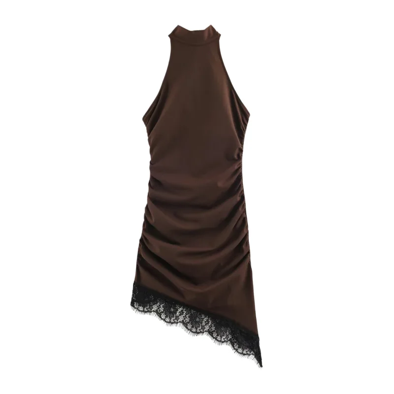 Dave&Di Women's 2026 Summer New Product Hanging Neck Collar Bareback Lace Folded Short Dress For Women
Dave&Di Women's 2026 Summer New Product Hanging Neck Collar Bareback Lace Folded Short Dress For Women