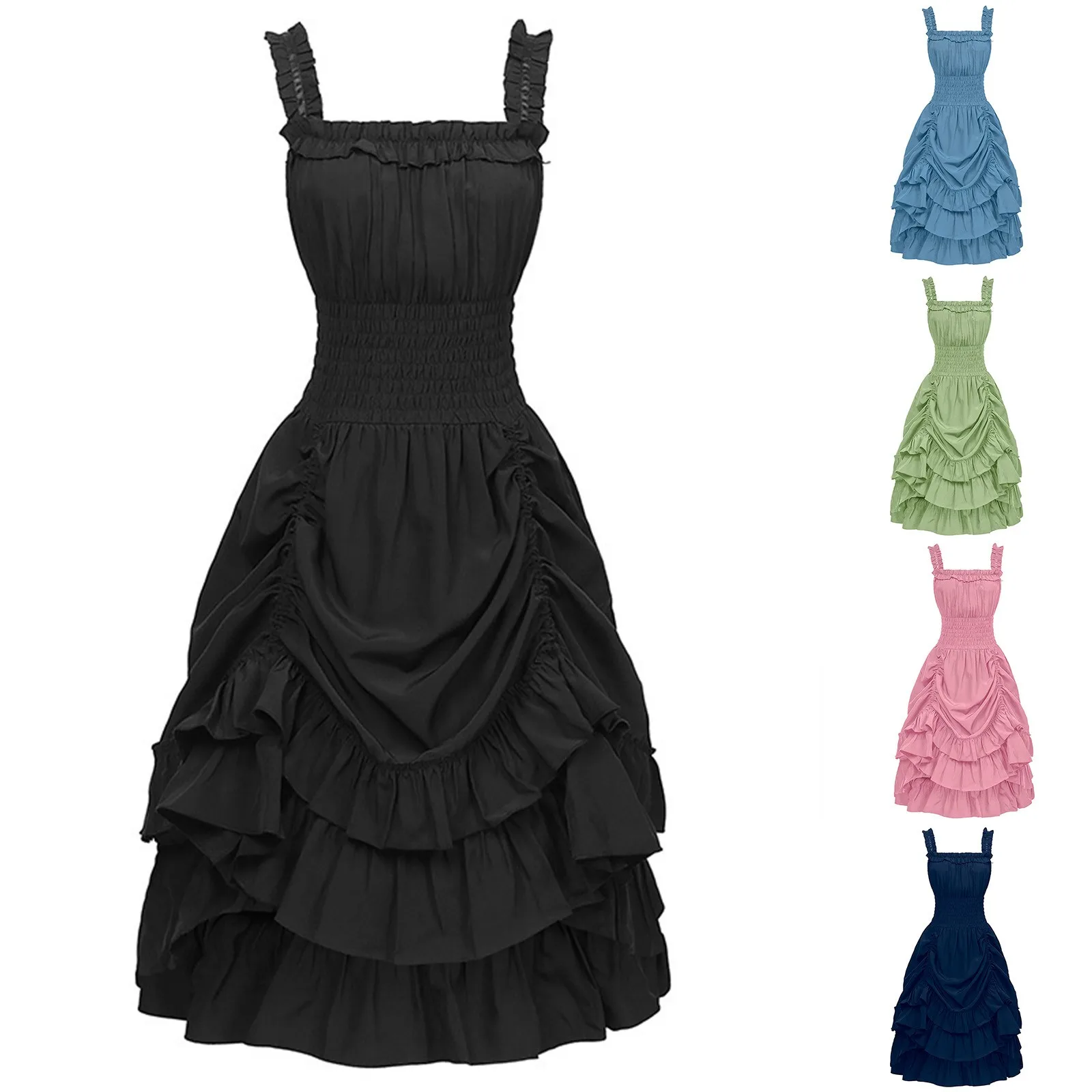 Women's Medieval Dress With Trumpet Sleeves Halloween Party Costume Festive Evening Dress Long Medieval Black Gothic Dress Tulle
Women's Medieval Dress With Trumpet Sleeves Halloween Party Costume Festive Evening Dress Long Medieval Black Gothic Dress Tulle