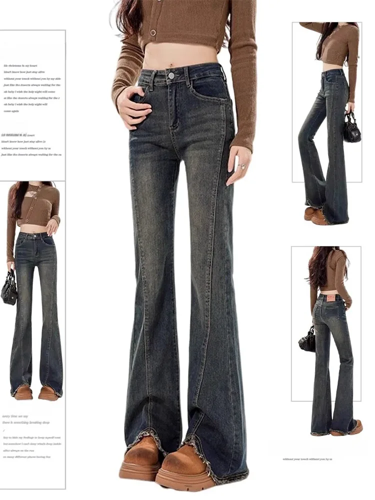 plus Size Vintage Ripped Micro Flared Denim Jeans Women's Spring New Slimming Bell Bottoms High Waist Jeans Casual Style
plus Size Vintage Ripped Micro Flared Denim Jeans Women's Spring New Slimming Bell Bottoms High Waist Jeans Casual Style