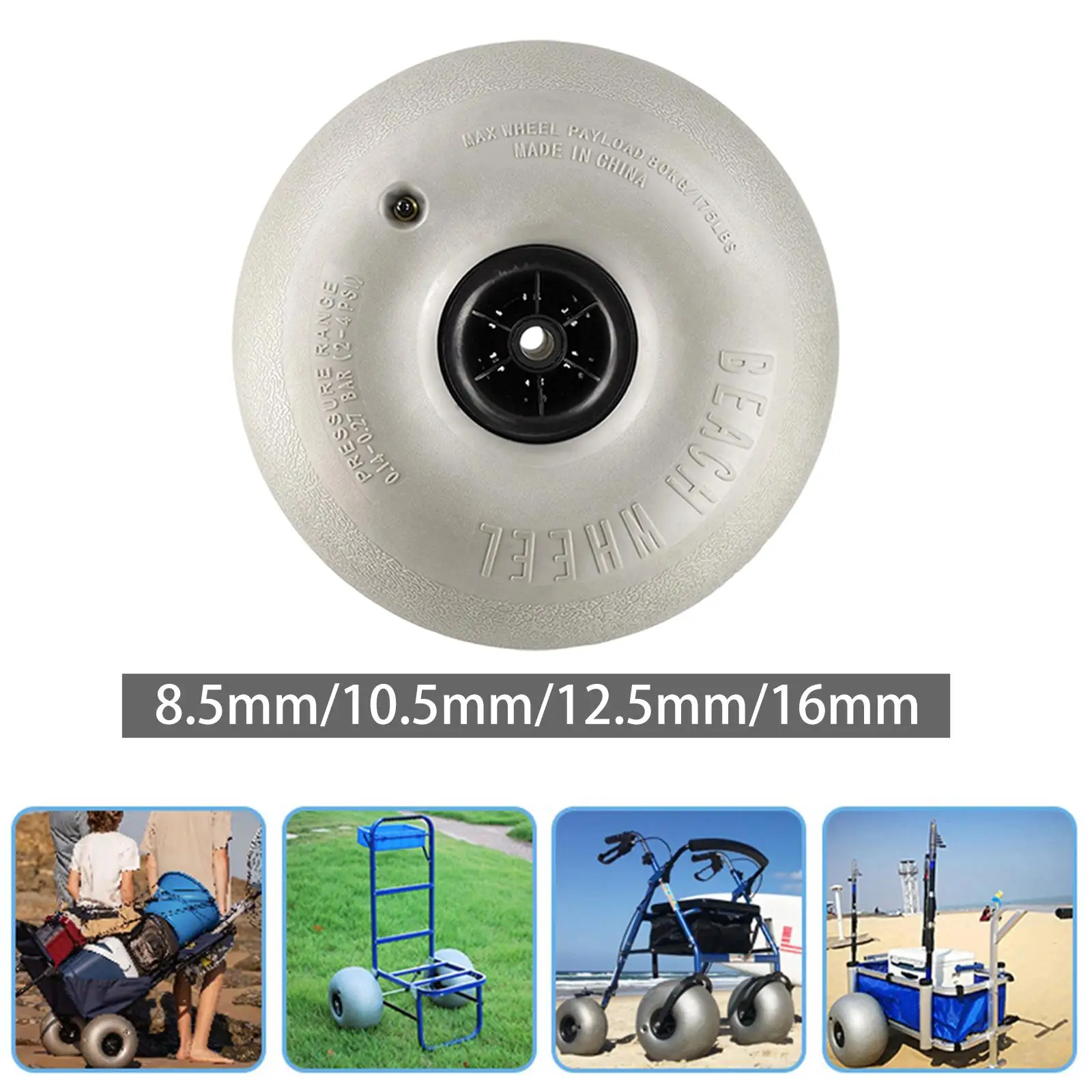 Beach Balloon Wheels 80 Kg High Load Capacity PVC Inflatable Wheel for Kayak Trolley Cart Sand
Beach Balloon Wheels 80 Kg High Load Capacity PVC Inflatable Wheel for Kayak Trolley Cart Sand