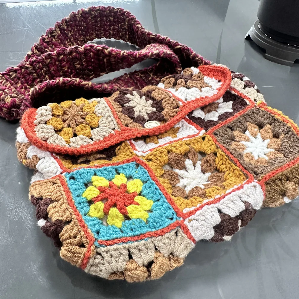 Handmade Storage Bag Special Crochet Slung Bag Handbag Colorful Summer Travel Bag
Handmade Storage Bag Special Crochet Slung Bag Handbag Colorful Summer Travel Bag