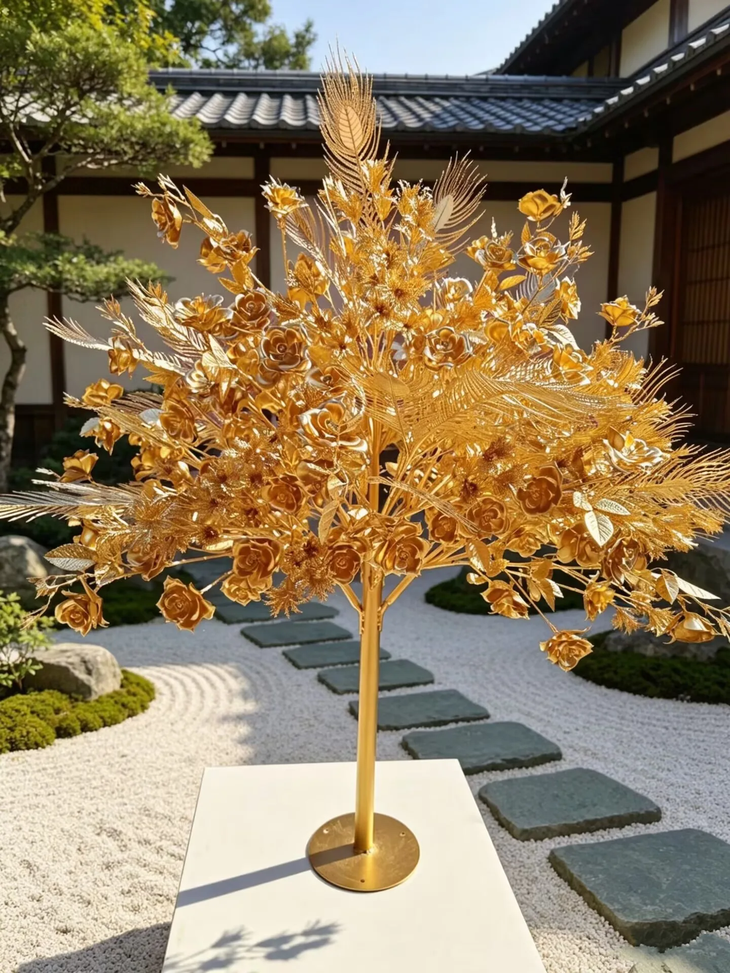 2Pcs Gold Rose Tree Wedding Supplies Fabric Artificial Flower DIY Flower Arrangement Festival Warm Decoration
2Pcs Gold Rose Tree Wedding Supplies Fabric Artificial Flower DIY Flower Arrangement Festival Warm Decoration