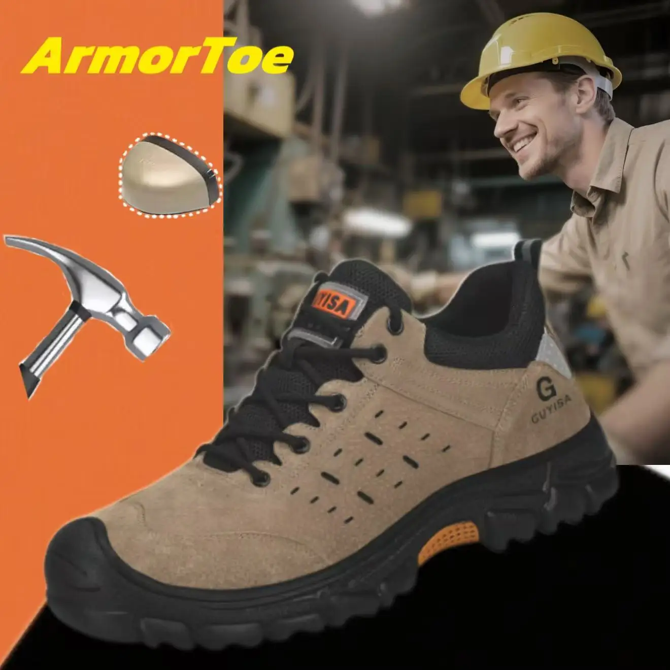 ArmorToe Steel Head Anti-smash Anti-stabbing Fire-resistant Flower Safety Shoes Non-slip Work Shoes Wear-resistant #Armor2659
ArmorToe Steel Head Anti-smash Anti-stabbing Fire-resistant Flower Safety Shoes Non-slip Work Shoes Wear-resistant #Armor2659