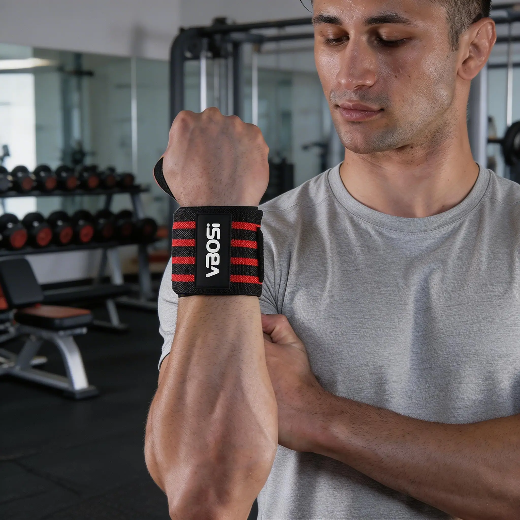 VBOSi 1 Piece Adjustable Wrist Wraps Band for Support And Stability for Weightlifting Deadlifts for Men Women
VBOSi 1 Piece Adjustable Wrist Wraps Band for Support And Stability for Weightlifting Deadlifts for Men Women