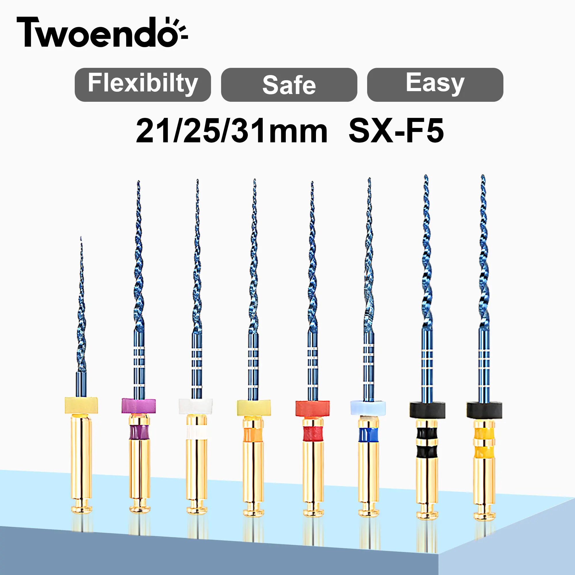 Dental Niti Super Blue Rotary Heat Activated Endodontic Canal Root Files 31mm SX-F3 Dentistry Tools Engine Use Files
Dental Niti Super Blue Rotary Heat Activated Endodontic Canal Root Files 31mm SX-F3 Dentistry Tools Engine Use Files