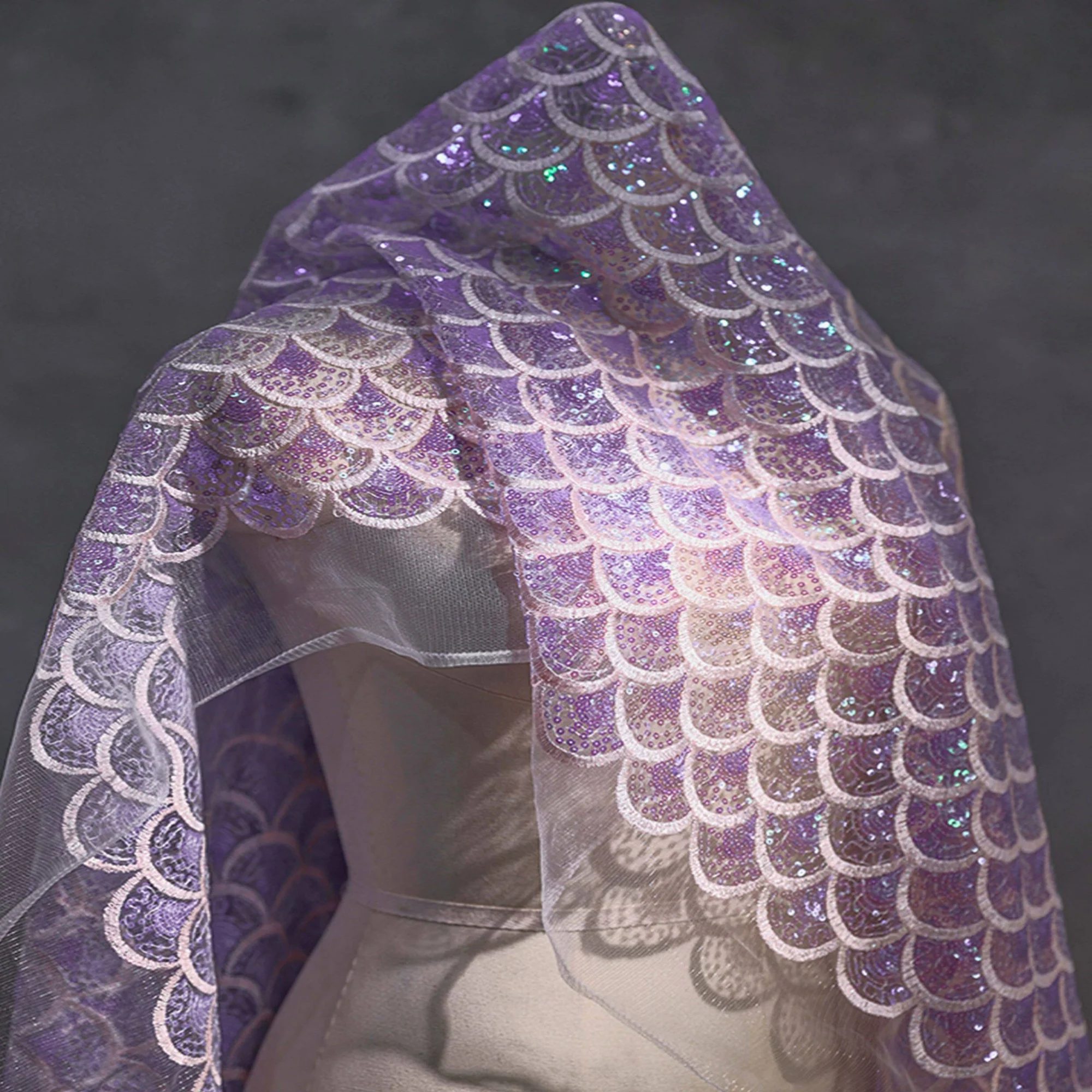 1Meter Holographic Laser Embroidery Mesh Gauze Ocean Mermaid Scale Bead Dreamy Sequin DIY Fabric for Craft
1Meter Holographic Laser Embroidery Mesh Gauze Ocean Mermaid Scale Bead Dreamy Sequin DIY Fabric for Craft