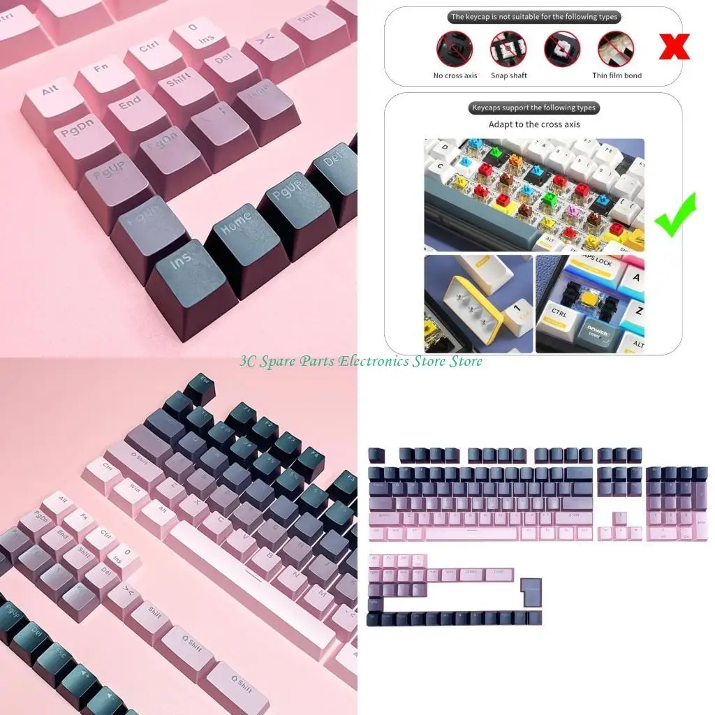 SZ PBT Keycaps OEM Profile, Front Printed Double Shot Through Gradients Black Keycaps for Mechanical Keyboards
SZ PBT Keycaps OEM Profile, Front Printed Double Shot Through Gradients Black Keycaps for Mechanical Keyboards