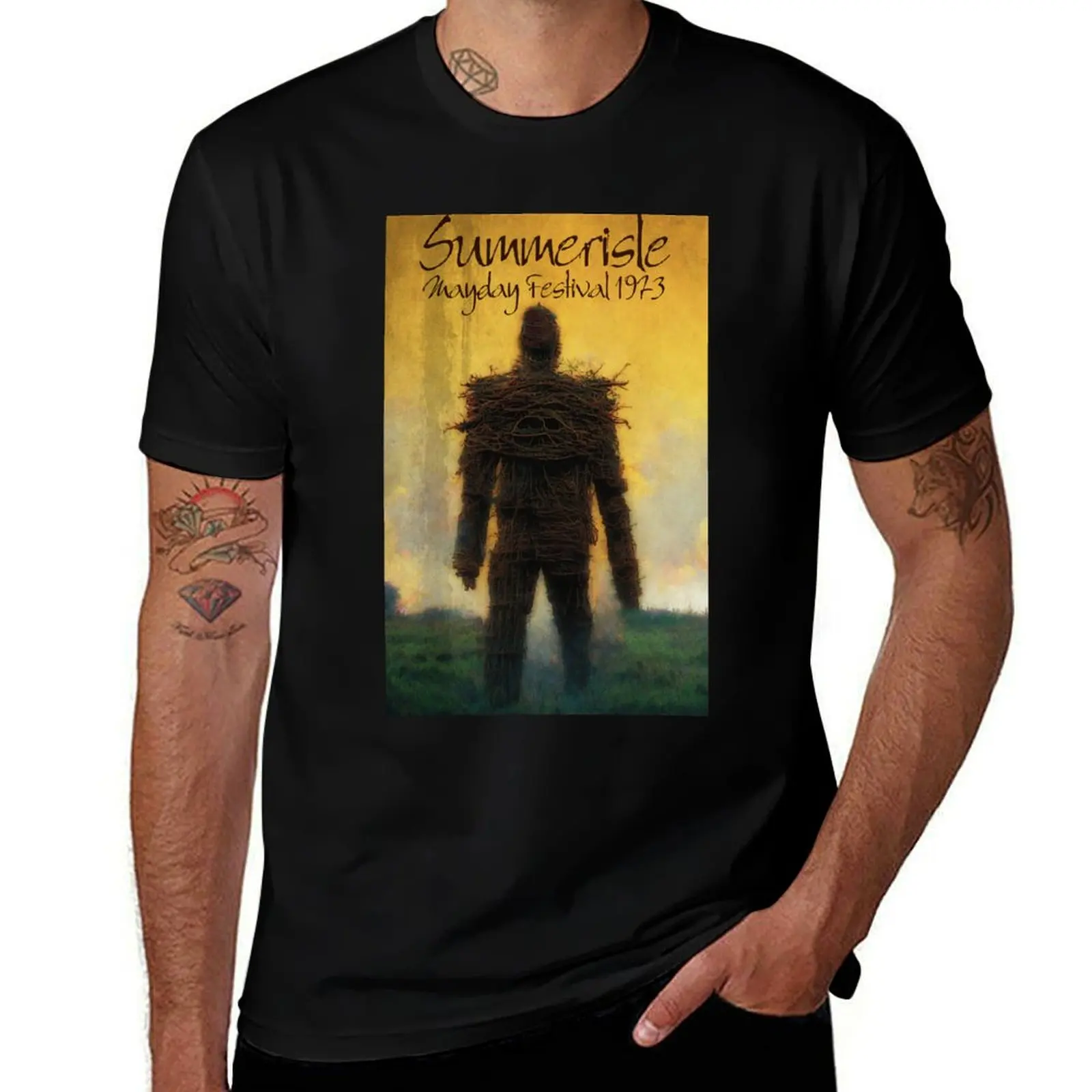 WIcker Man Summerisle Festival 1973 T-Shirt man t shirts cotton black cotton t-shirt plain for man package T-Shirt
WIcker Man Summerisle Festival 1973 T-Shirt man t shirts cotton black cotton t-shirt plain for man package T-Shirt