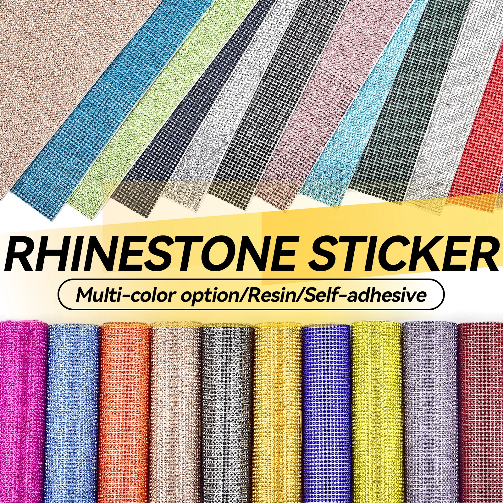 Self-Adhesive Crystal Rhinestone Sticker Shiny Glass Rhinestone Ribbon Sticker For Arts/Crafts DIY Event Car Phone Shoes Decor
Self-Adhesive Crystal Rhinestone Sticker Shiny Glass Rhinestone Ribbon Sticker For Arts/Crafts DIY Event Car Phone Shoes Decor