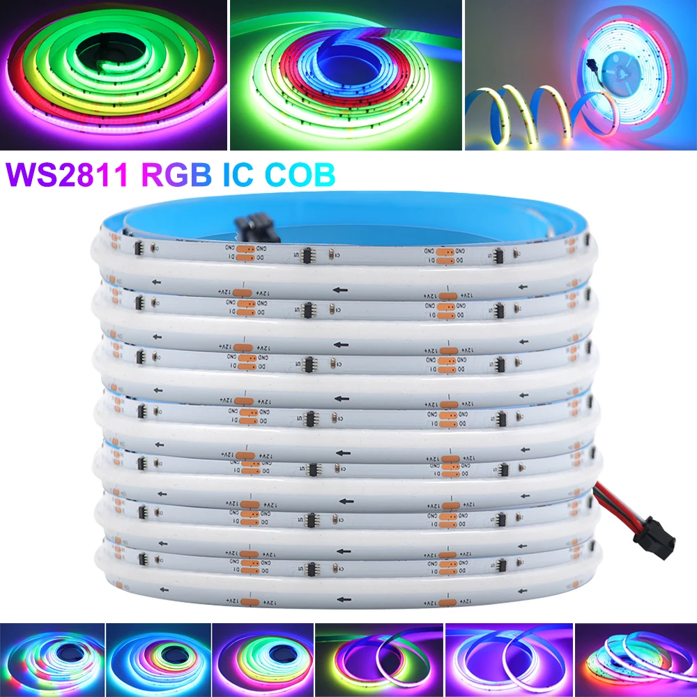12 мм светодиодные ленты COB DC12V 24V WS2811 RGB IC 720 светодиодов/м Адресный полный цвет мечты Высокая яркая гибкая лента COB Lights CRI RA90
12 мм светодиодные ленты COB DC12V 24V WS2811 RGB IC 720 светодиодов/м Адресный полный цвет мечты Высокая яркая гибкая лента COB Lights CRI RA90