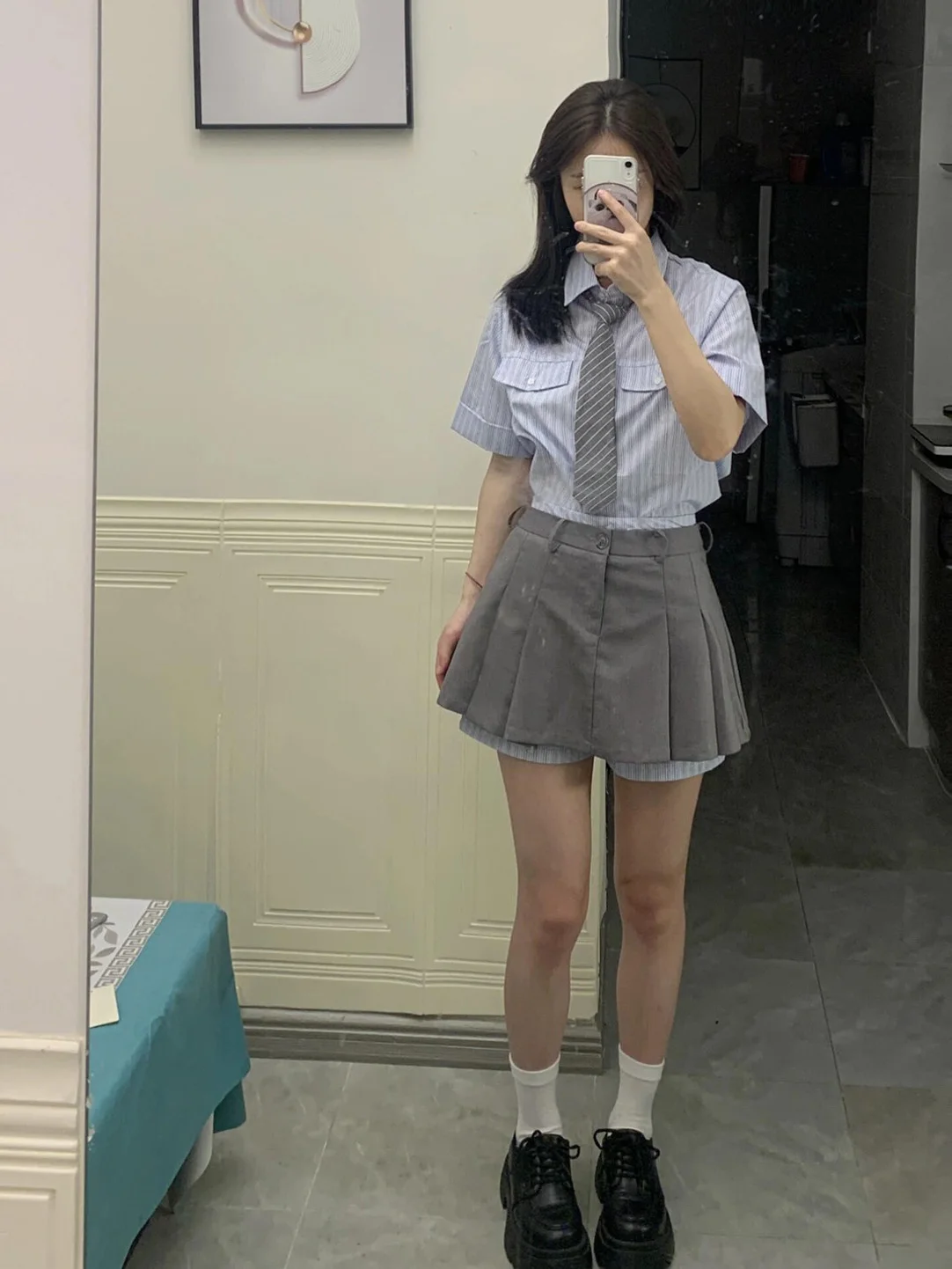 American College Style Women's Short Sleeve Shirt Summer 2026 Fashion Slimming Short Skirt Matching Trendy OOTD Outfit
American College Style Women's Short Sleeve Shirt Summer 2026 Fashion Slimming Short Skirt Matching Trendy OOTD Outfit