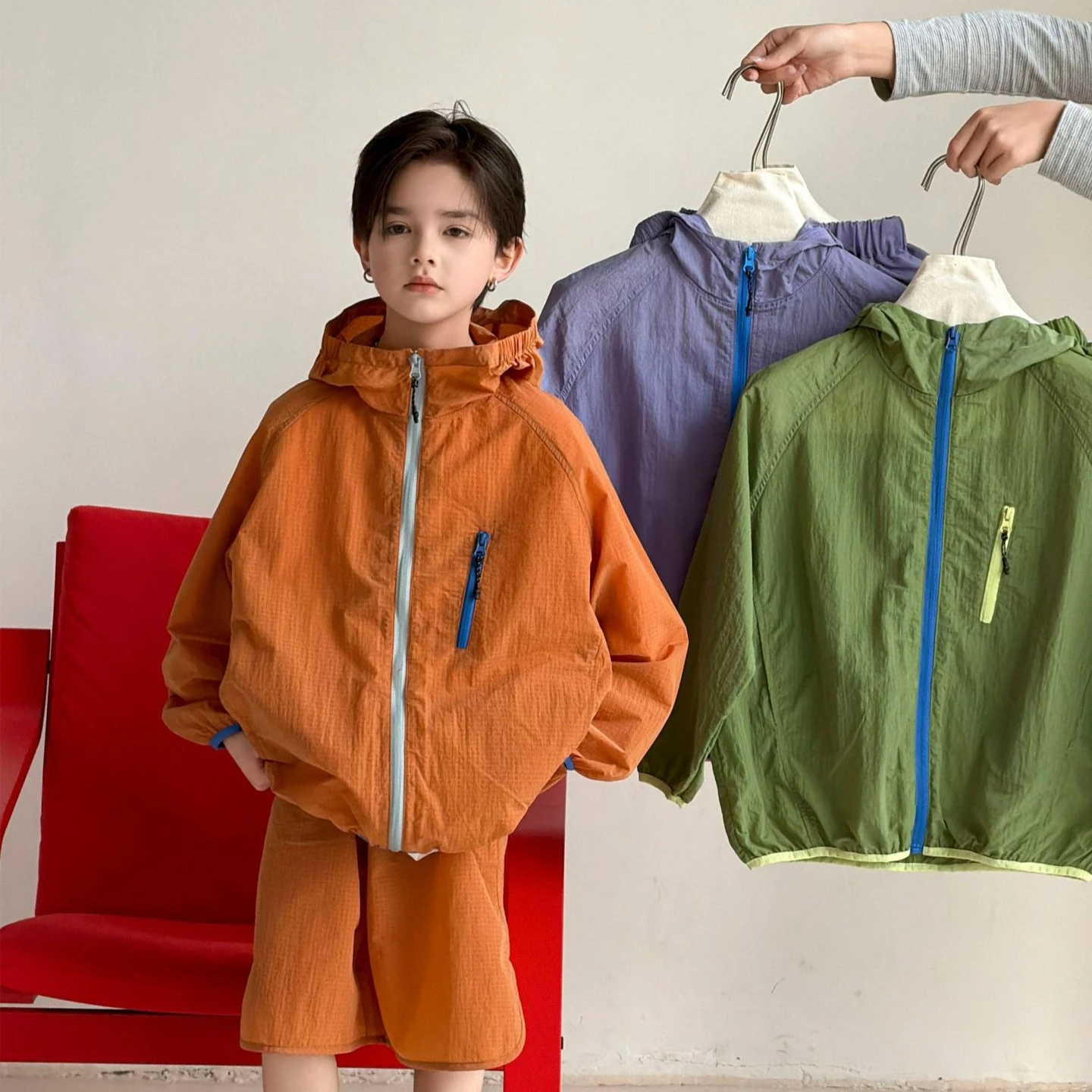 Set 2026 Spring and Summer New Children's Clothes Korean Style Boys and Girls Hooded Sunscreen Clothes Shorts Two Sets
Set 2026 Spring and Summer New Children's Clothes Korean Style Boys and Girls Hooded Sunscreen Clothes Shorts Two Sets