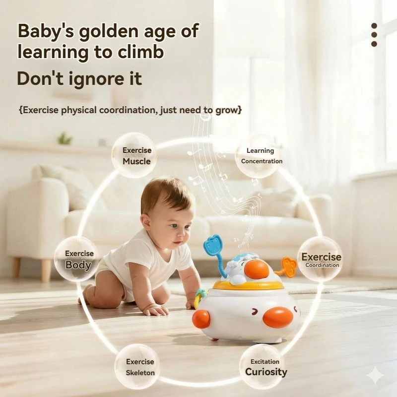 YIMI Baby Musical Tumbler Toy with Teether, Electric Crawling Duck Elephant Walking Toy with Sound & Light for Early Education
YIMI Baby Musical Tumbler Toy with Teether, Electric Crawling Duck Elephant Walking Toy with Sound & Light for Early Education