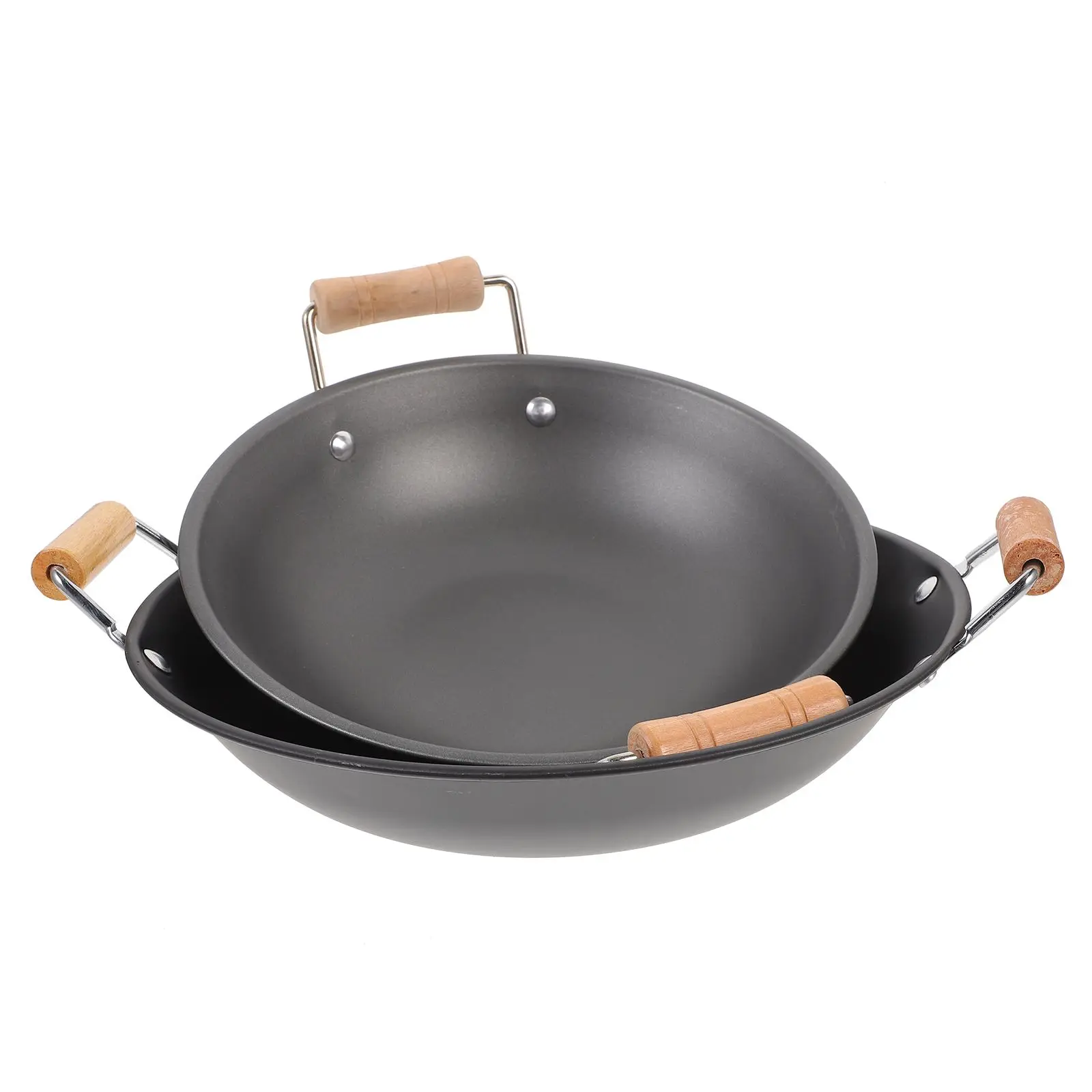 2 Pcs Anti-spill Cooking Pot Stainless Steel Wooden Handle Small Hot Pot Frying Pan Lid Kitchen Supply Easy Clean High Temp
2 Pcs Anti-spill Cooking Pot Stainless Steel Wooden Handle Small Hot Pot Frying Pan Lid Kitchen Supply Easy Clean High Temp