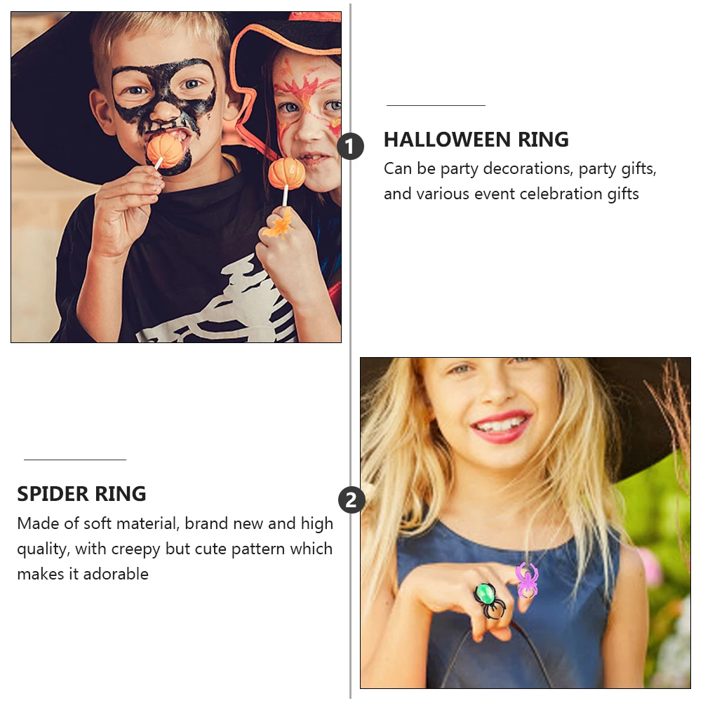 40 Pcs Set Halloween Spider Ring Simulated Spider Ring Flashing LED Decorations for Party Gifts Kids Halloween Decoration Toys
40 Pcs Set Halloween Spider Ring Simulated Spider Ring Flashing LED Decorations for Party Gifts Kids Halloween Decoration Toys